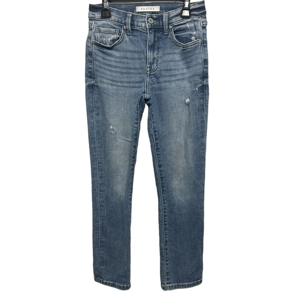 EUNINA Jeans Womens Size 0 Waist 24 Leah High Rise Straight Leg